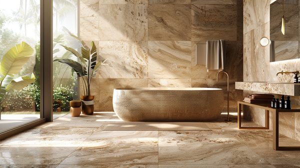 Les avantages du travertin pour votre salle de bain